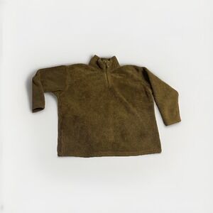Eddie Bauer Fleece‎ Jacket Quarter Zip Brown Mock Neck 2X Women's Pullover